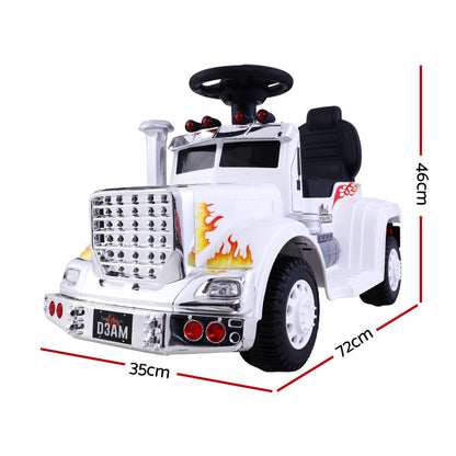 Ride On Cars Kids Electric Toys Car Battery Truck Childrens Motorbike Toy Rigo White - MarKay Outdoors