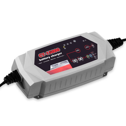 Smart Battery Charger 15A 12V 24V Automatic SLA AGM Car Truck Boat Motorcycle Caravan - MarKay Outdoors