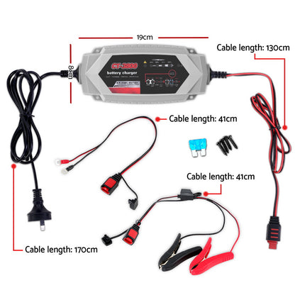 Smart Battery Charger 3.5A 12V 6V Automatic SLA AGM Car Truck Boat Motorcycle Caravan - MarKay Outdoors