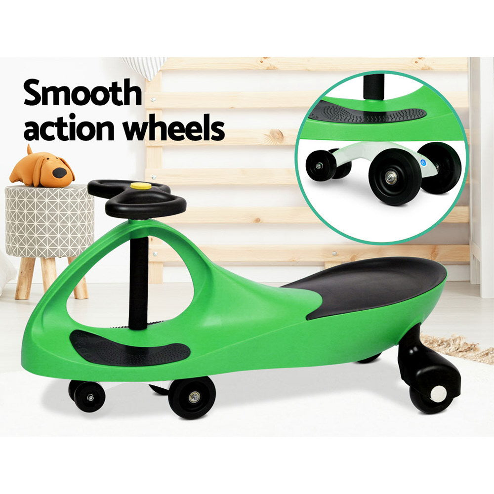 Rigo Kids Ride On Swing Car  -Green - MarKay Outdoors