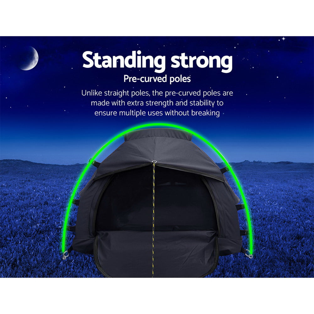 Weisshorn Camping Swags Single Biker Swag Grey Ripstop Canvas - MarKay Outdoors