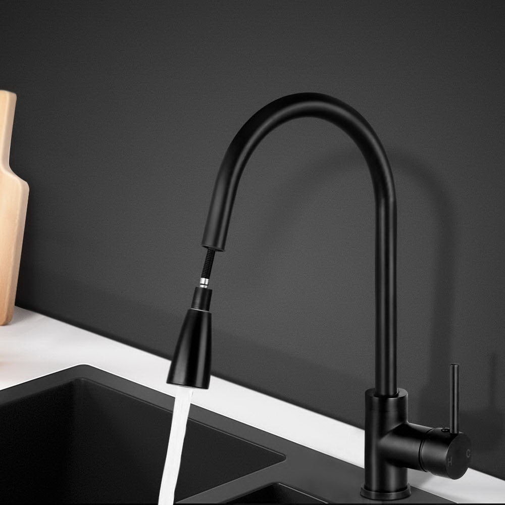 Cefito Pull-out Mixer Faucet Tap - Black - MarKay Outdoors