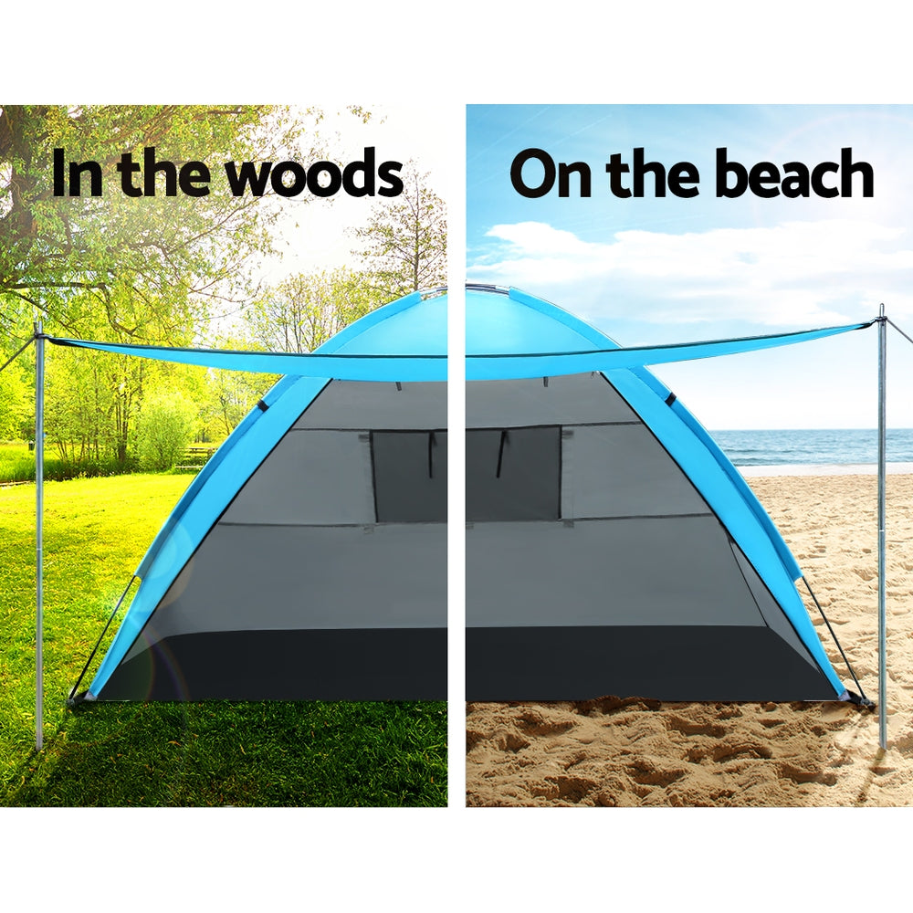 Weisshorn Camping Tent Beach Tents Hiking Sun Shade Shelter Fishing 2-4 Person - MarKay Outdoors