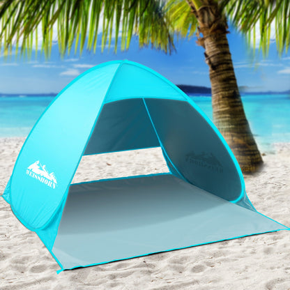 Weisshorn Pop Up Beach Tent Camping Hiking 3 Person Sun Shade Fishing Shelter - MarKay Outdoors