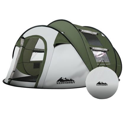 Weisshorn Instant Up Camping Tent 4-5 Person Pop up Tents Family Hiking Beach Dome - MarKay Outdoors