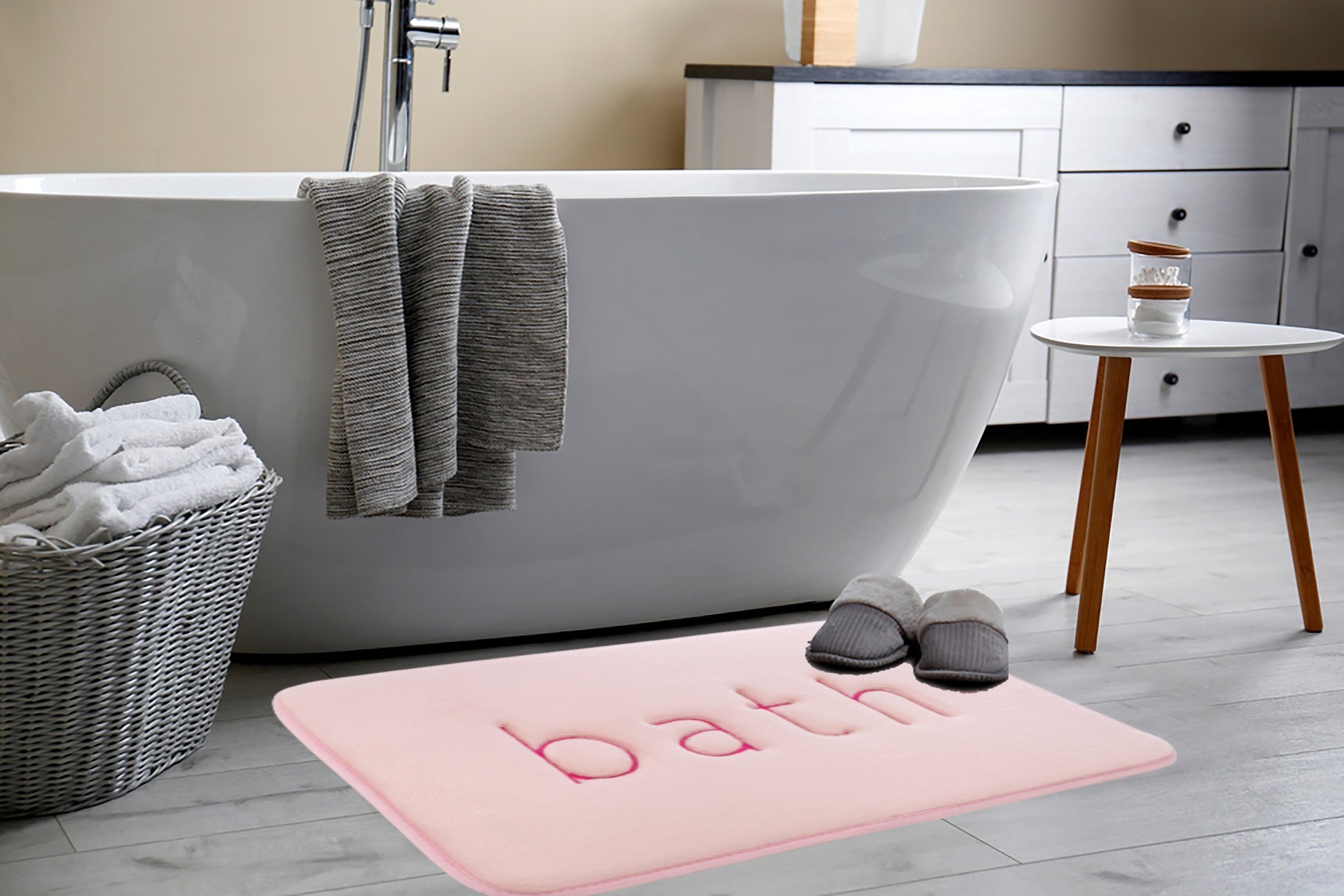 Extra Thick Memory Foam & Super Comfort Bath Rug Mat for Bathroom (60 x 40 cm, Pink) - MarKay Outdoors