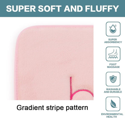 Extra Thick Memory Foam & Super Comfort Bath Rug Mat for Bathroom (60 x 40 cm, Pink) - MarKay Outdoors