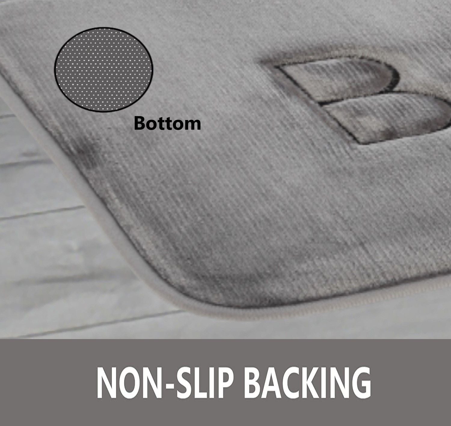 Extra Thick Memory Foam & Super Comfort Bath Rug Mat for Bathroom (60 x 40 cm, Grey) - MarKay Outdoors
