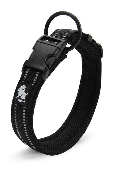 Heavy Duty Reflective Collar Black M - MarKay Outdoors