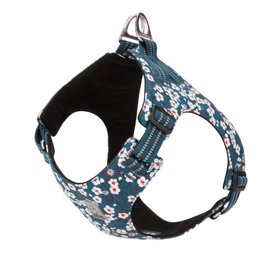 Floral Doggy Harness Saxony Blue 3XS - MarKay Outdoors