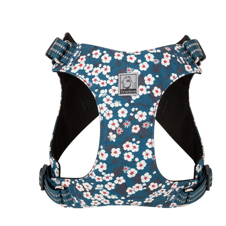 Floral Doggy Harness Saxony Blue 3XS - MarKay Outdoors