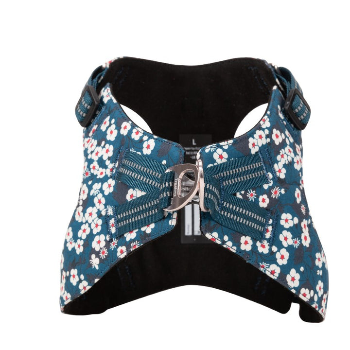 Floral Doggy Harness Saxony Blue 3XS - MarKay Outdoors