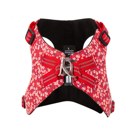 Floral Doggy Harness Red S - MarKay Outdoors