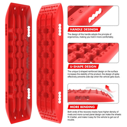 X-BULL KIT1 Recovery track Board Traction Sand trucks strap mounting 4x4 Sand Snow Car RED - MarKay Outdoors