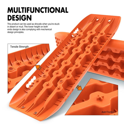 X-BULL KIT1 Recovery track Board Traction Sand trucks strap mounting 4x4 Sand Snow Car ORANGE - MarKay Outdoors