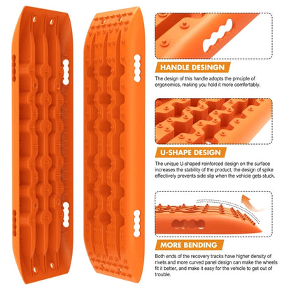 X-BULL KIT1 Recovery track Board Traction Sand trucks strap mounting 4x4 Sand Snow Car ORANGE - MarKay Outdoors