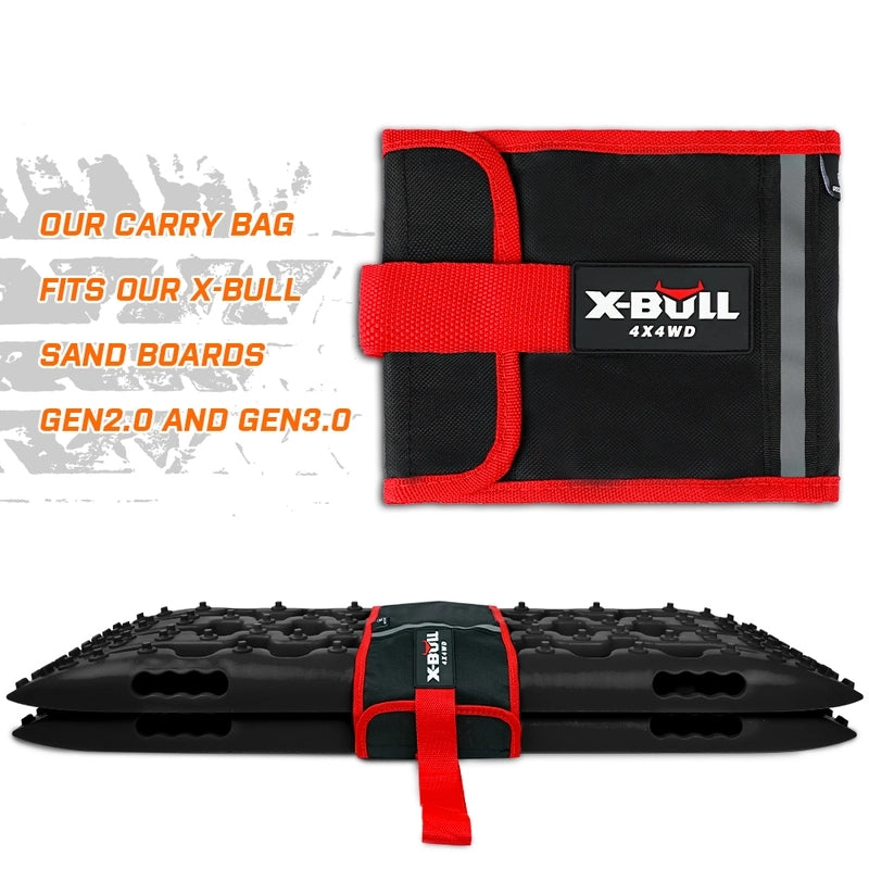 X-BULL KIT2 Recovery tracks 6pcs Board Traction Sand trucks strap mounting 4x4 Sand Snow Car BLACK - MarKay Outdoors