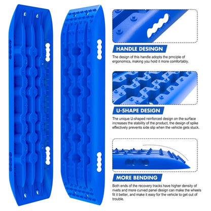 X-BULL KIT2 Recovery tracks kit Board Traction Sand trucks strap mounting 4x4 Sand Snow Car blue 6pcs - MarKay Outdoors