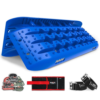 X-BULL KIT2 Recovery tracks kit Board Traction Sand trucks strap mounting 4x4 Sand Snow Car blue 6pcs - MarKay Outdoors