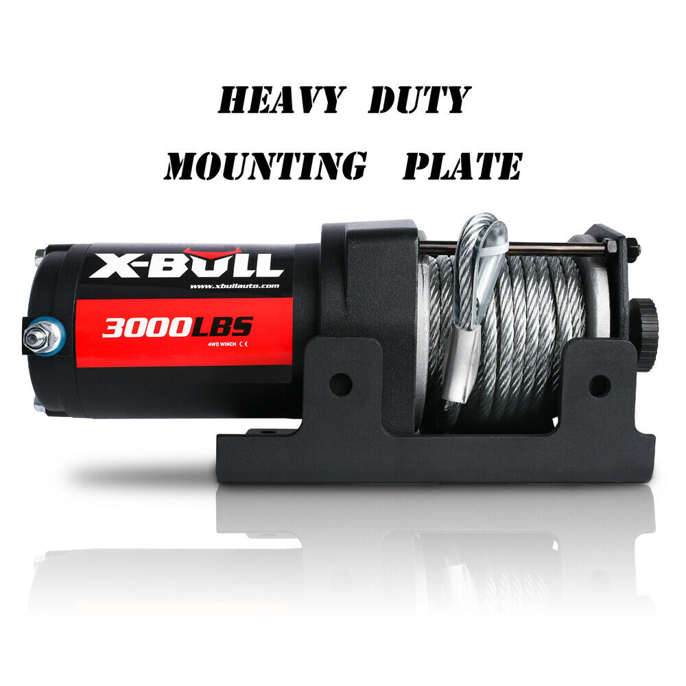 X-BULL Electric Winch 3000lbs/1360kg Wireless 12V Steel Cable ATV 4WD BOAT 4X4 - MarKay Outdoors