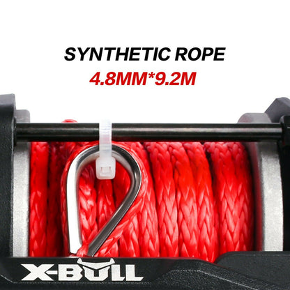 X-BULL Electric Winch 12V Wireless 3000lbs/1360kg Synthetic Rope BOAT ATV 4WD - MarKay Outdoors