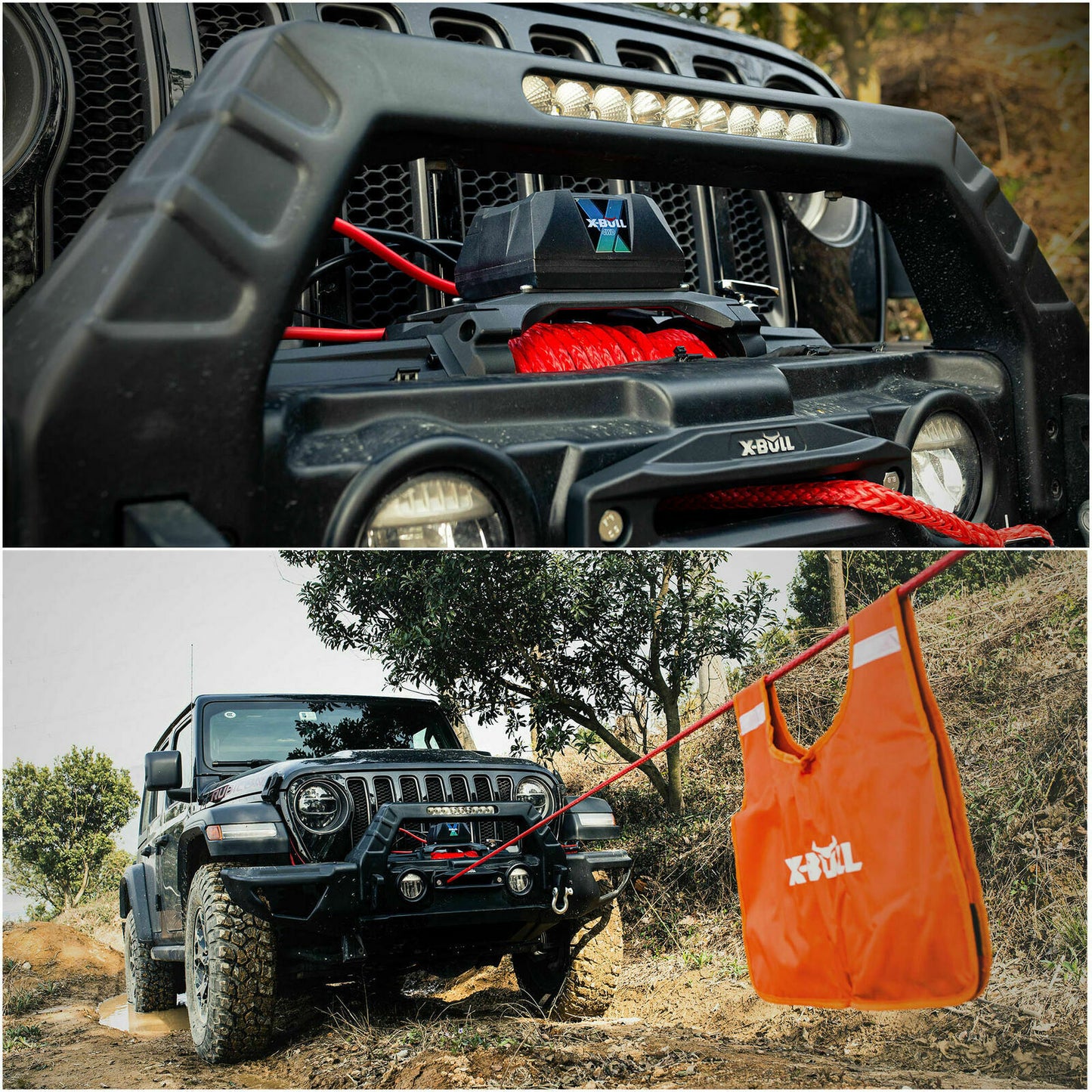 X-BULL Electric Winch 12V Synthetic Rope Wireless 14500LB Remote 4X4 4WD Boat - MarKay Outdoors