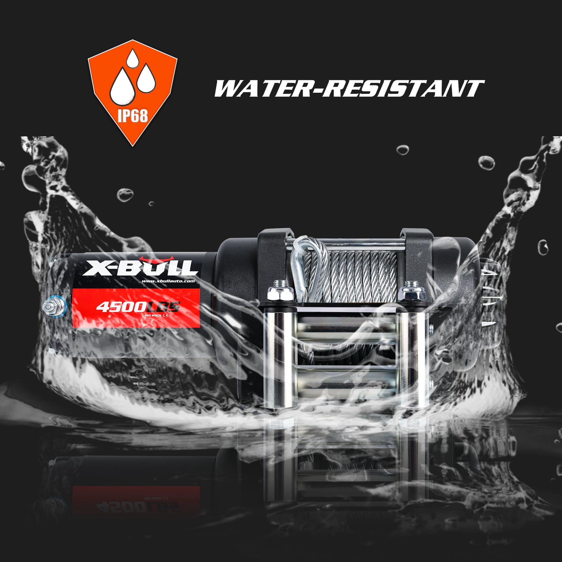 X-BULL Electric Winch 4500LBS/2041KG Steel Cable Wireless Remote Boat ATV 4WD - MarKay Outdoors