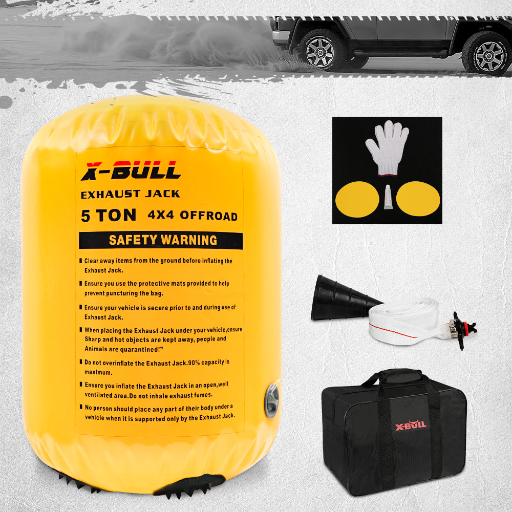 X-BULL Air Jack Recovery Exhaust Jack Kits 5T Air Bag Multi Layer Truck Rescue - MarKay Outdoors