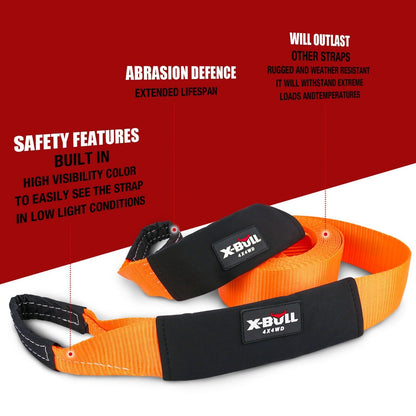 X-BULL Winch Recovery Kit 13PCS Recovery tracks /Snatch Strap Off Road 4X4 - MarKay Outdoors