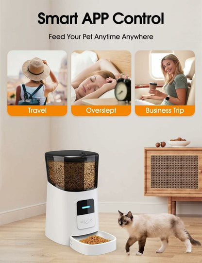 FLOOFI WiFi 6L Automatic Pet Feeder (White) FI-FD-121-CX