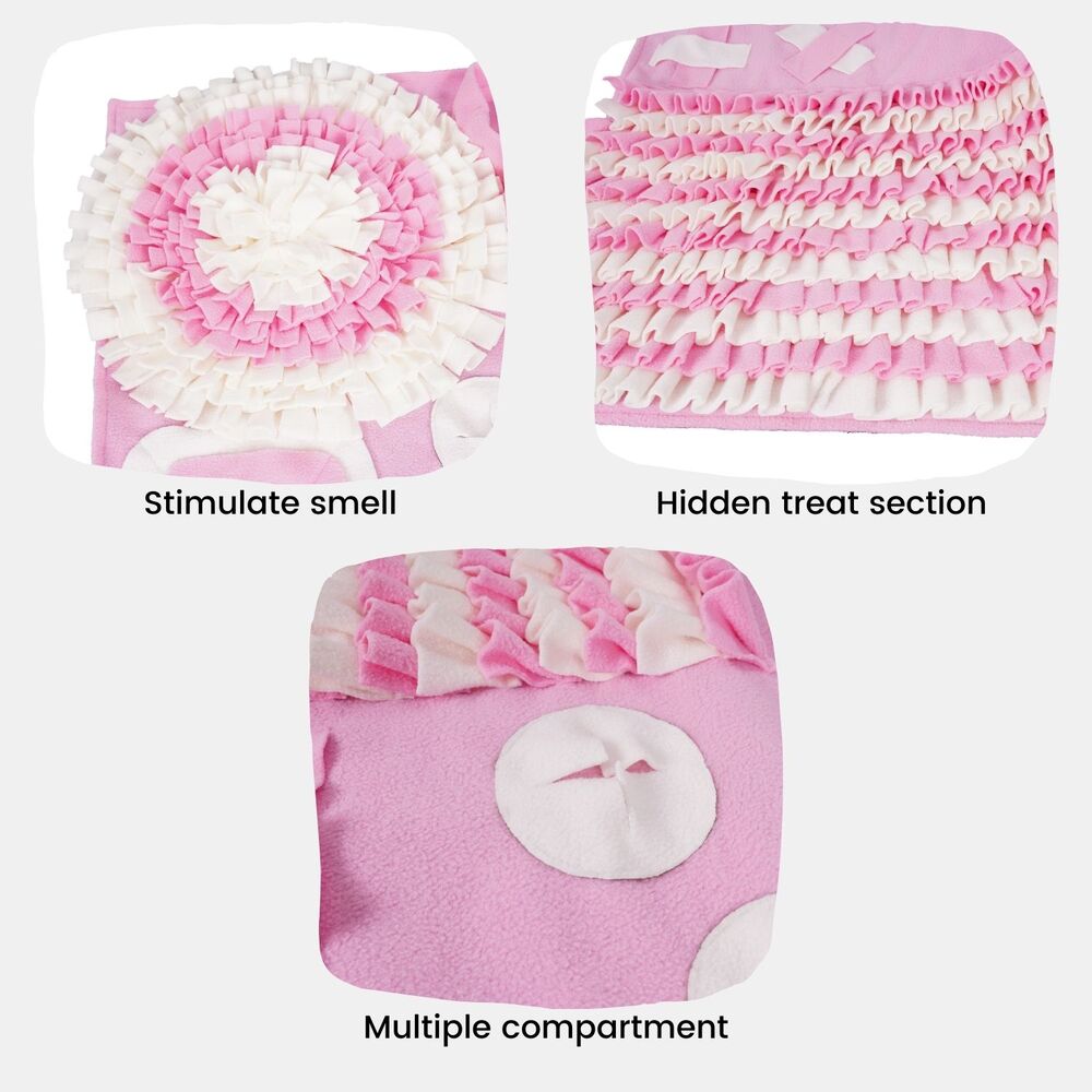 Floofi Snuffle Mat (Pink & White)