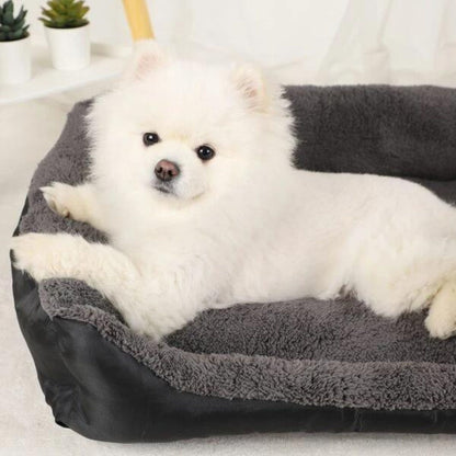 FLOOFI Pet Bed Square L Size (Black+Dark Grey) FI-PB-304-XL