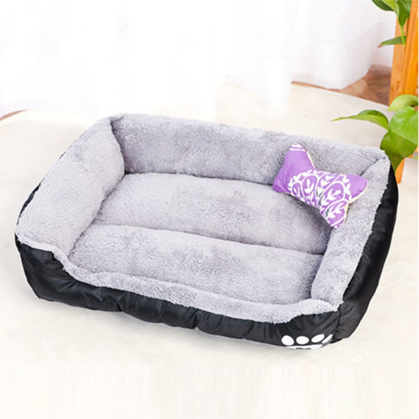 Floofi Pet Bed Square XL Size (Black) FI-PB-286-BMR