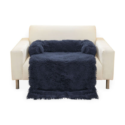 Floofi Pet Sofa Cover Soft with Bolster XL Size (Dark Blue) FI-PSC-123-SMT