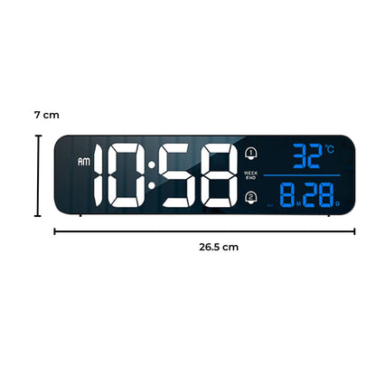 GOMINIMO Digital Clock Mirrored Black - GO-CK-103-FKT