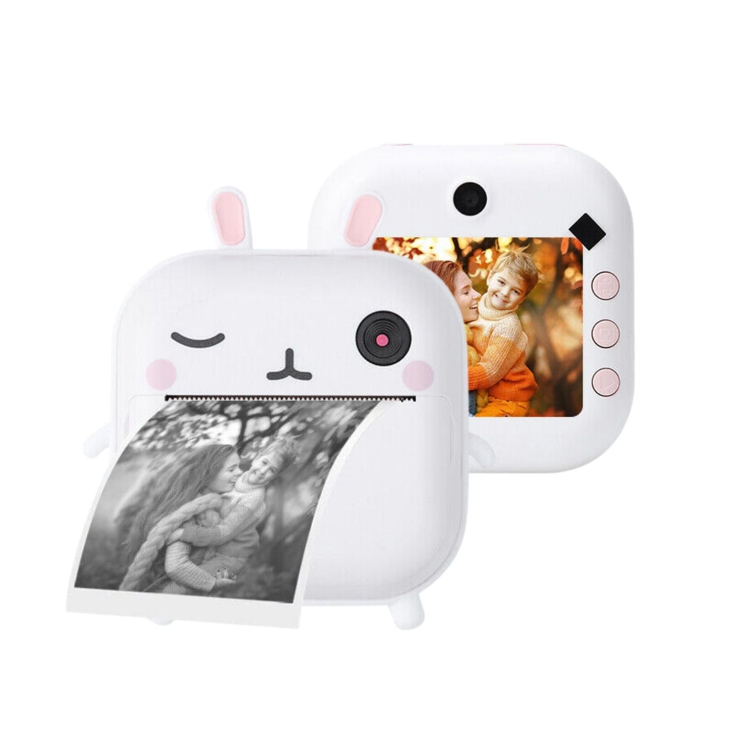 GOMINIMO Instant Print Camera for Kids with Print Paper and 32GB TF Card (Rabbit) GO-IPC-103-YMS