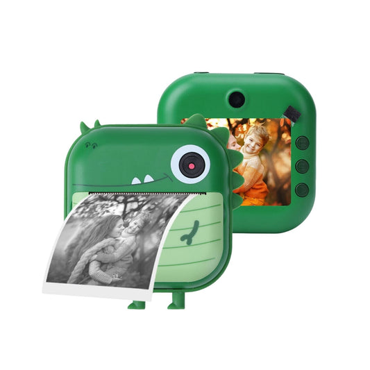 GOMINIMO Instant Print Camera for Kids with Print Paper and 32GB TF Card (Dinasour) GO-IPC-100-YMS