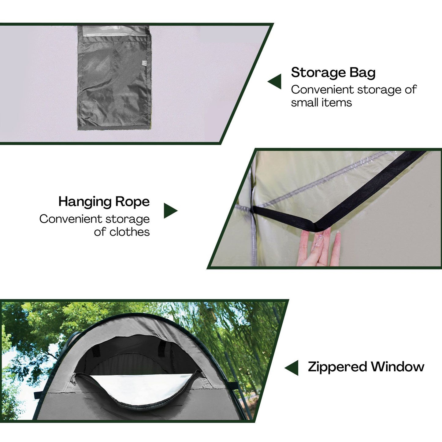 KILIROO Shower Tent with 2 Window (Orange)