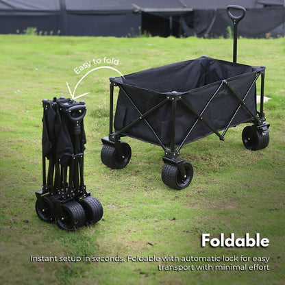 KILIROO Folding Wagon Trolley Cart (Black) KR-CPC-100-RJ