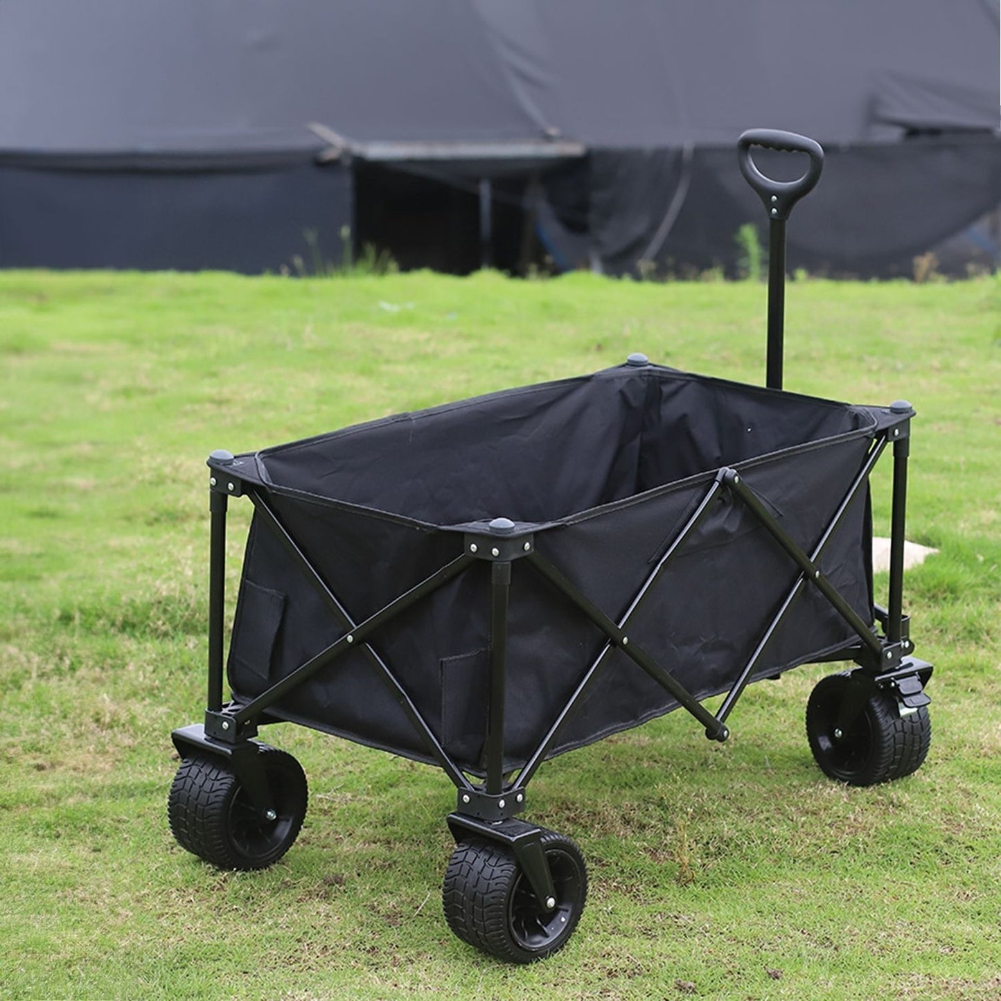 KILIROO Folding Wagon Trolley Cart (Black) KR-CPC-100-RJ