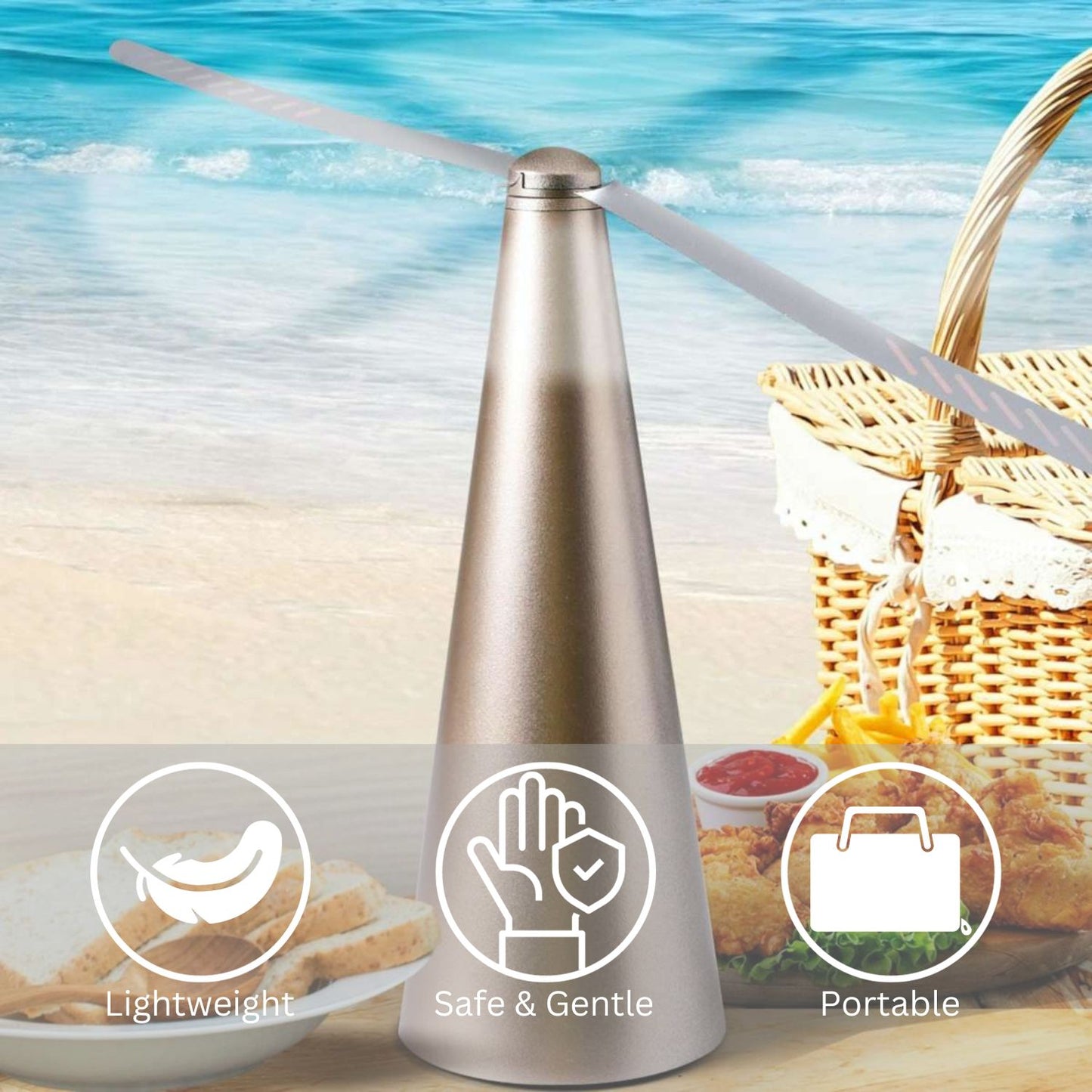 NOVEDEN Bug Repellent Fly Fan (Rose Gold) NE-BRF-100-AIK