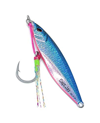 Capt Jay 60g Fishing Saltwater jigs Speed Jigging Slow Jigging Pitching Lures (5pcs, mixed colour)