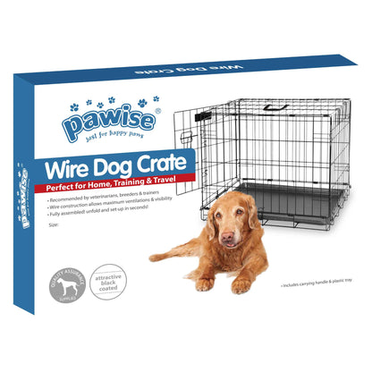 Dog Wire Crate Large - Portable Collapsible Travel Kennel - Pet Puppy Cage - MarKay Outdoors