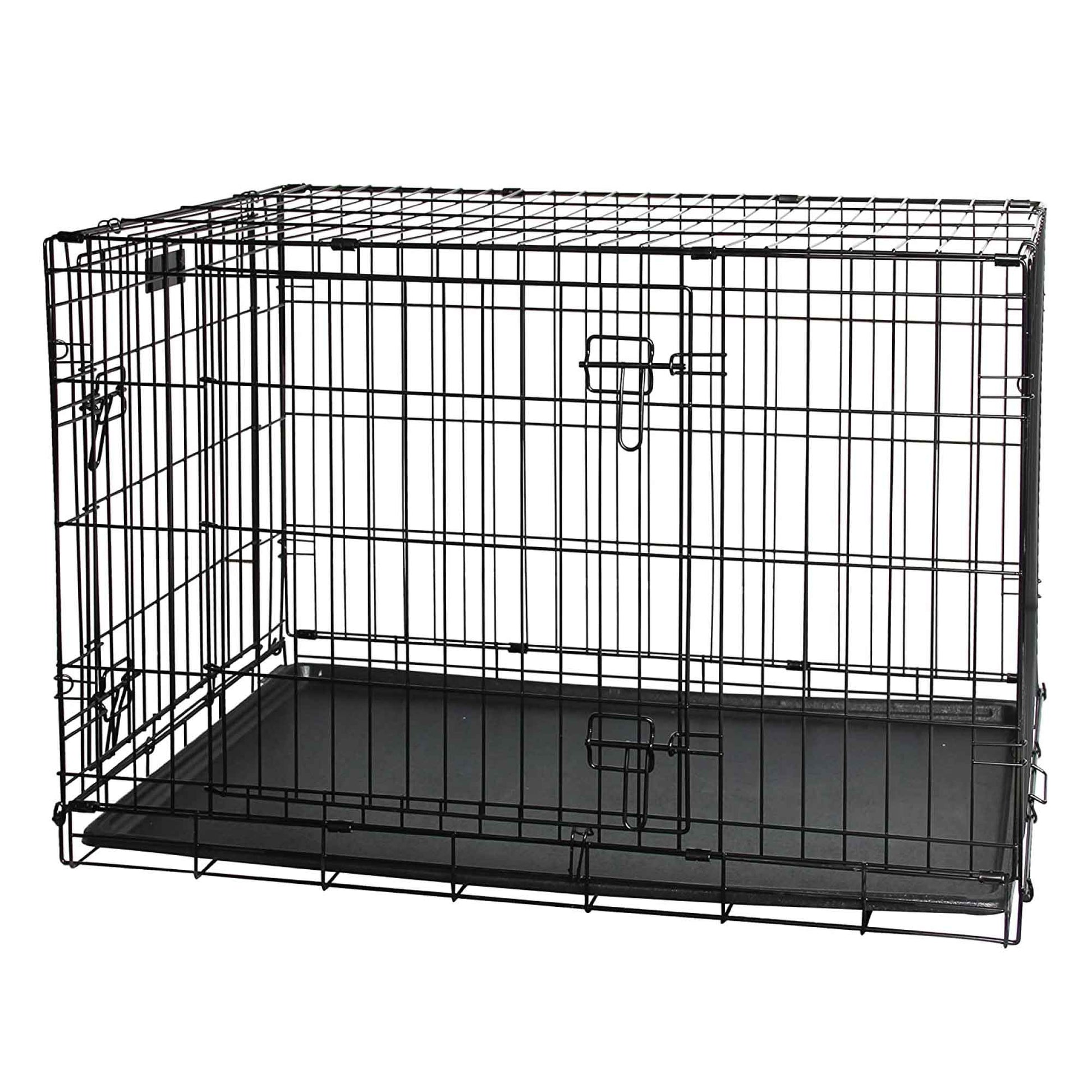 Dog Wire Crate Large - Portable Collapsible Travel Kennel - Pet Puppy Cage - MarKay Outdoors