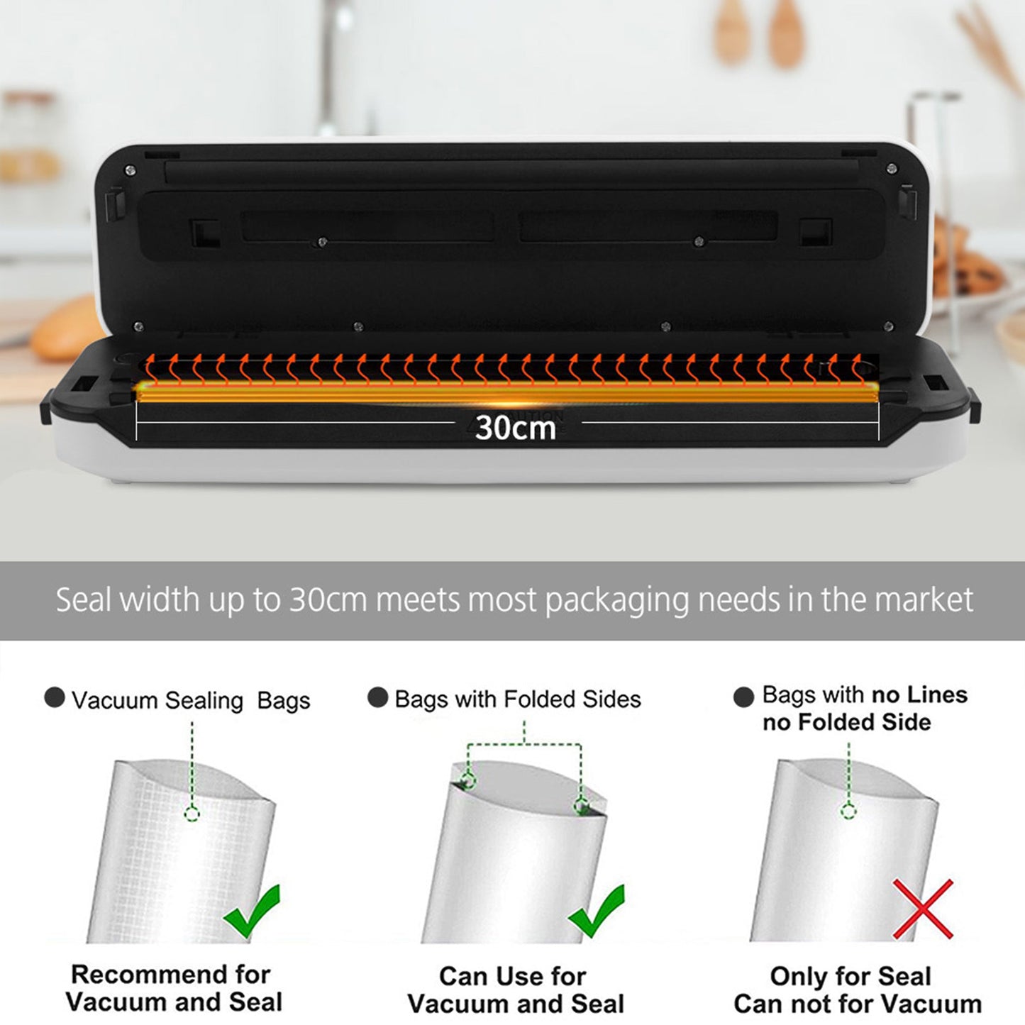 SANSAI 110W White Vacuum Food Sealer Sous Vide - MarKay Outdoors