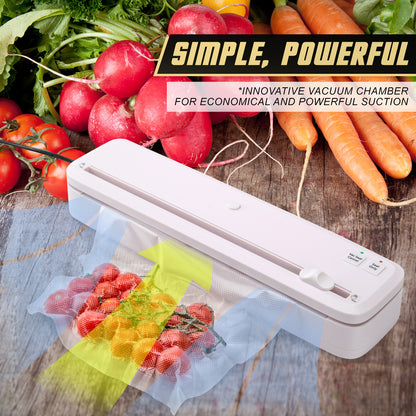 Home Ready 100W White Kitchen Vacuum Food Sealer Sous Vide Machine - MarKay Outdoors