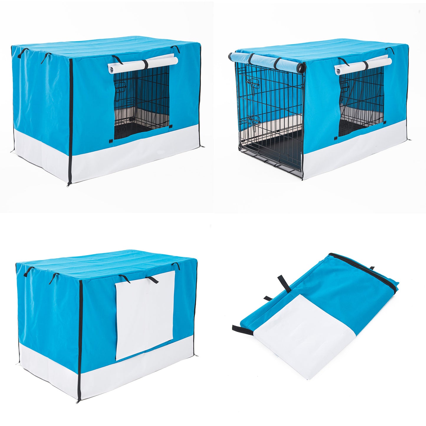 Paw Mate Blue Cage Cover Enclosure for Wire Dog Cage Crate 24in - MarKay Outdoors