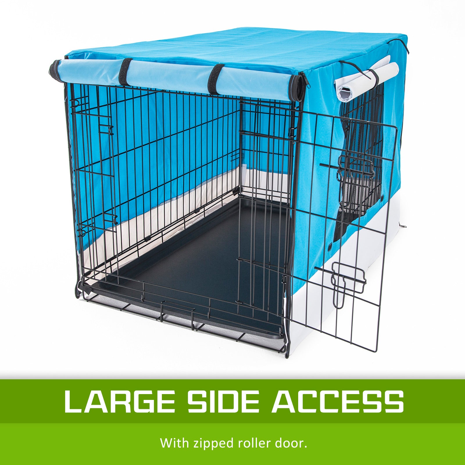 Paw Mate Blue Cage Cover Enclosure for Wire Dog Cage Crate 24in - MarKay Outdoors