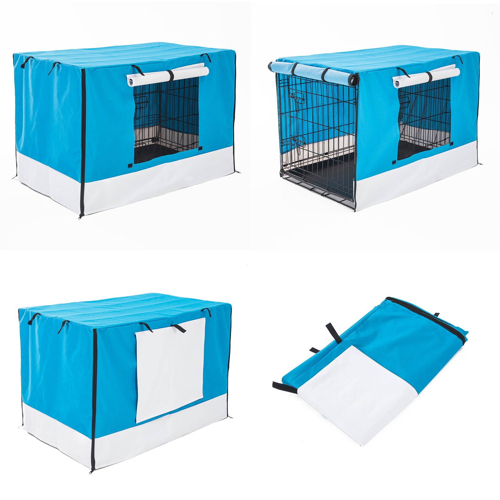 Paw Mate Blue Cage Cover Enclosure for Wire Dog Cage Crate 36in - MarKay Outdoors