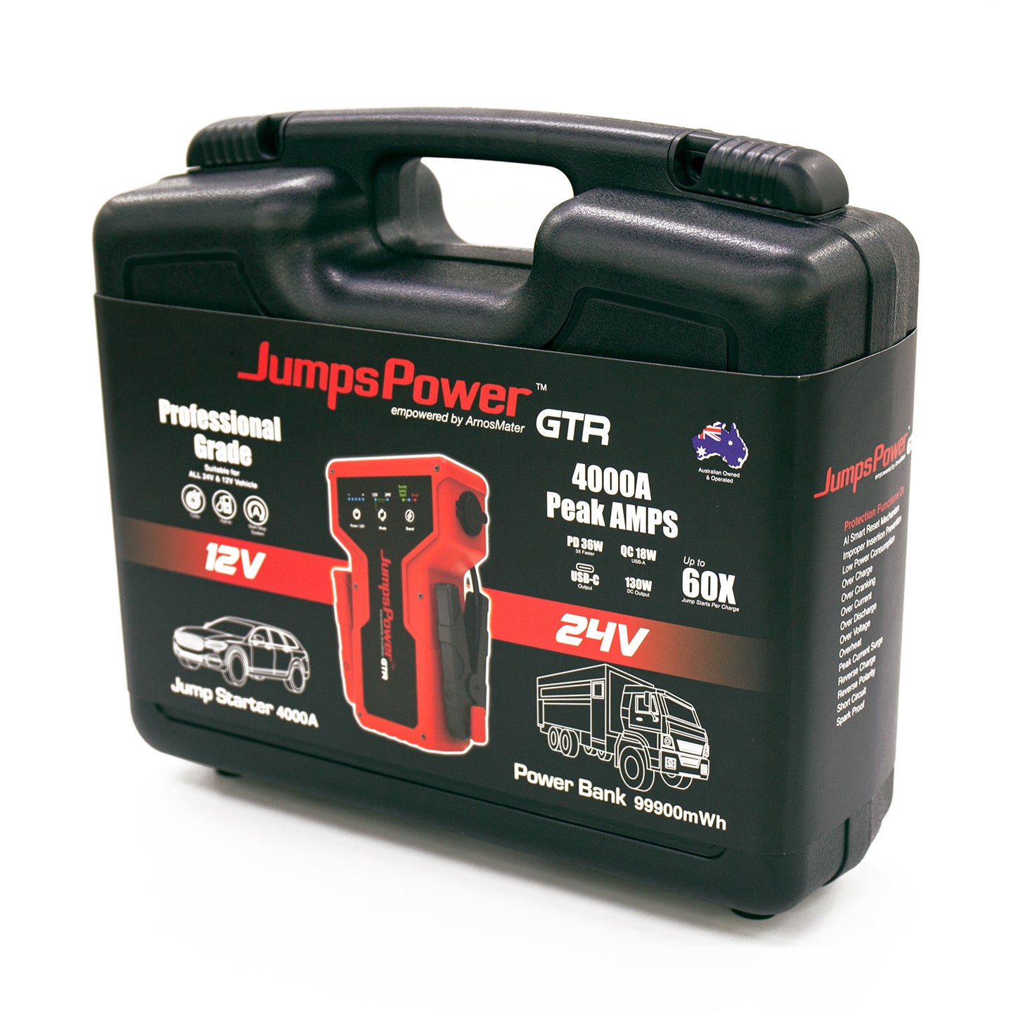 JumpsPower GTR 4000A Jump Starter 12V Powerbank 99900mWh 24V Pro Car Battery Charger LED